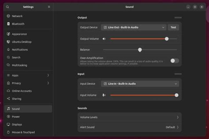Where is sound settings in Linux?