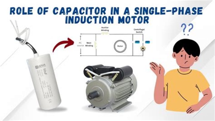 Where the capacitor is connected in a single phase?