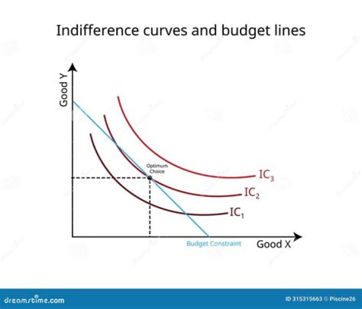 Where the indifference curve is tangent to the budget constraint?