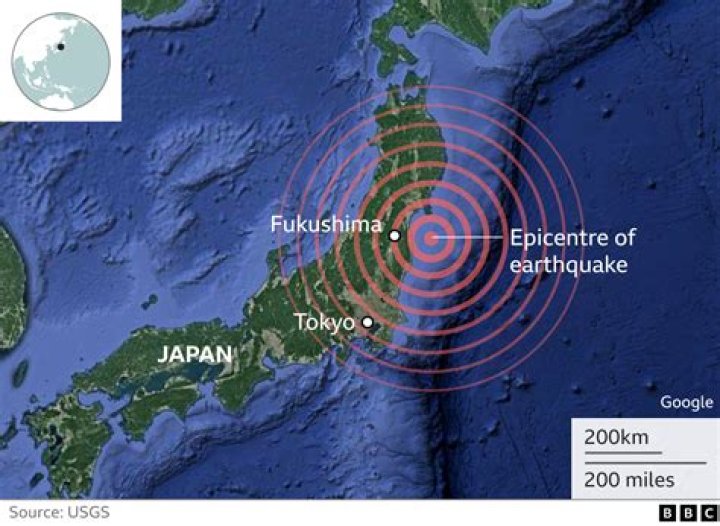Where was the epicenter located in the 2011 Japan earthquake?