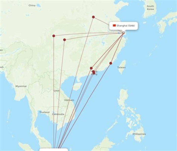 Which airline fly from Singapore to Shanghai?