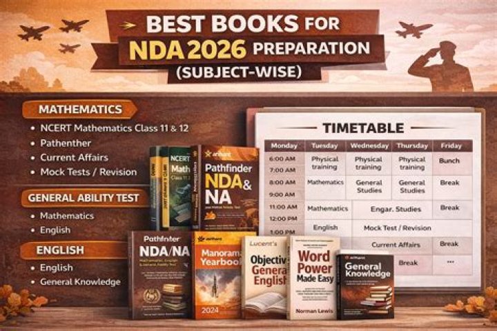 Which books are needed for NDA exam?