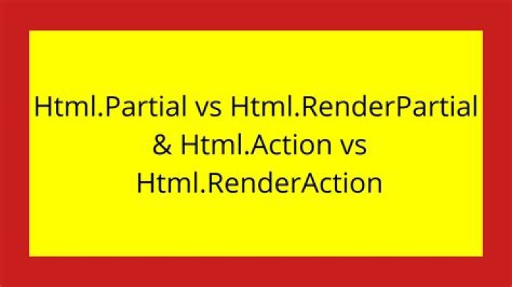 Which is better HTML partial or HTML RenderPartial?