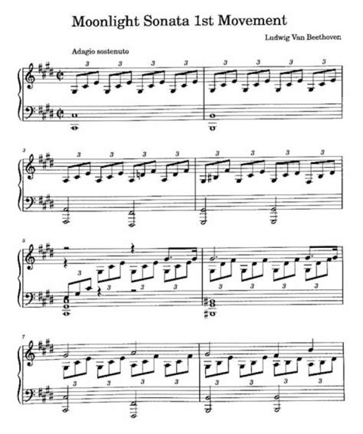 Which movement of Moonlight Sonata is the famous one?