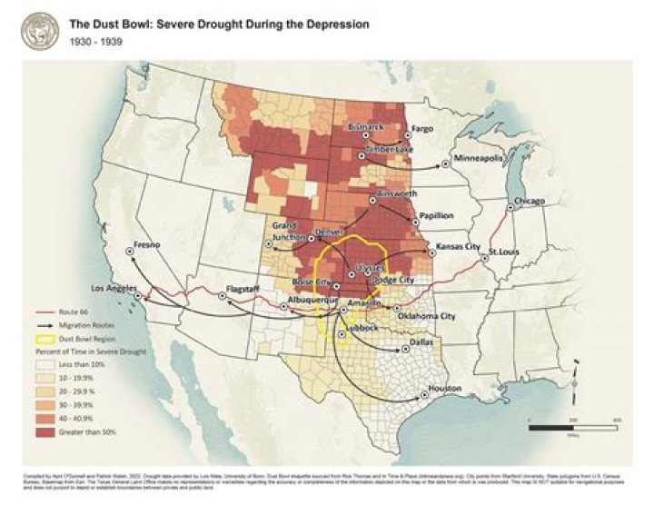 Which of these economic effects did the Dust Bowl days of the 1930s have on America?