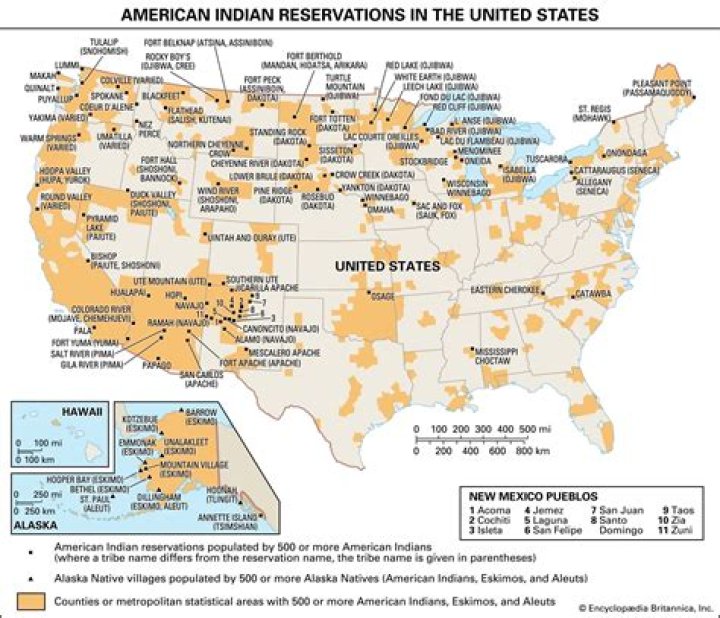 Which states have reservations?