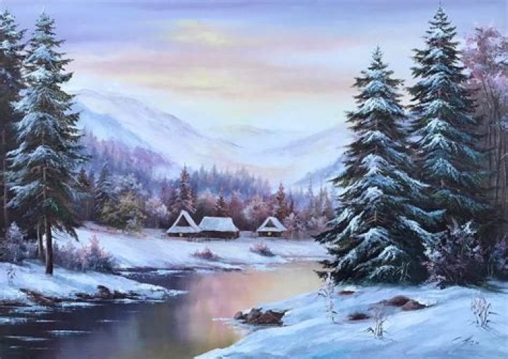 Who painted winter landscape?
