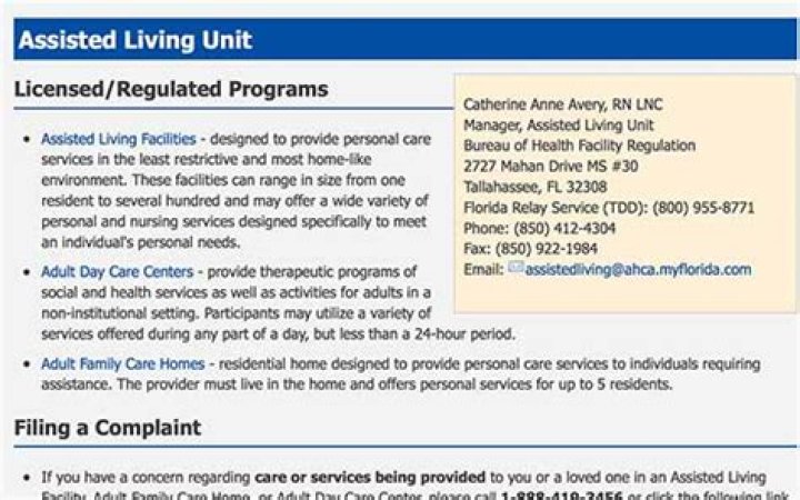 Who regulates assisted living in Florida?