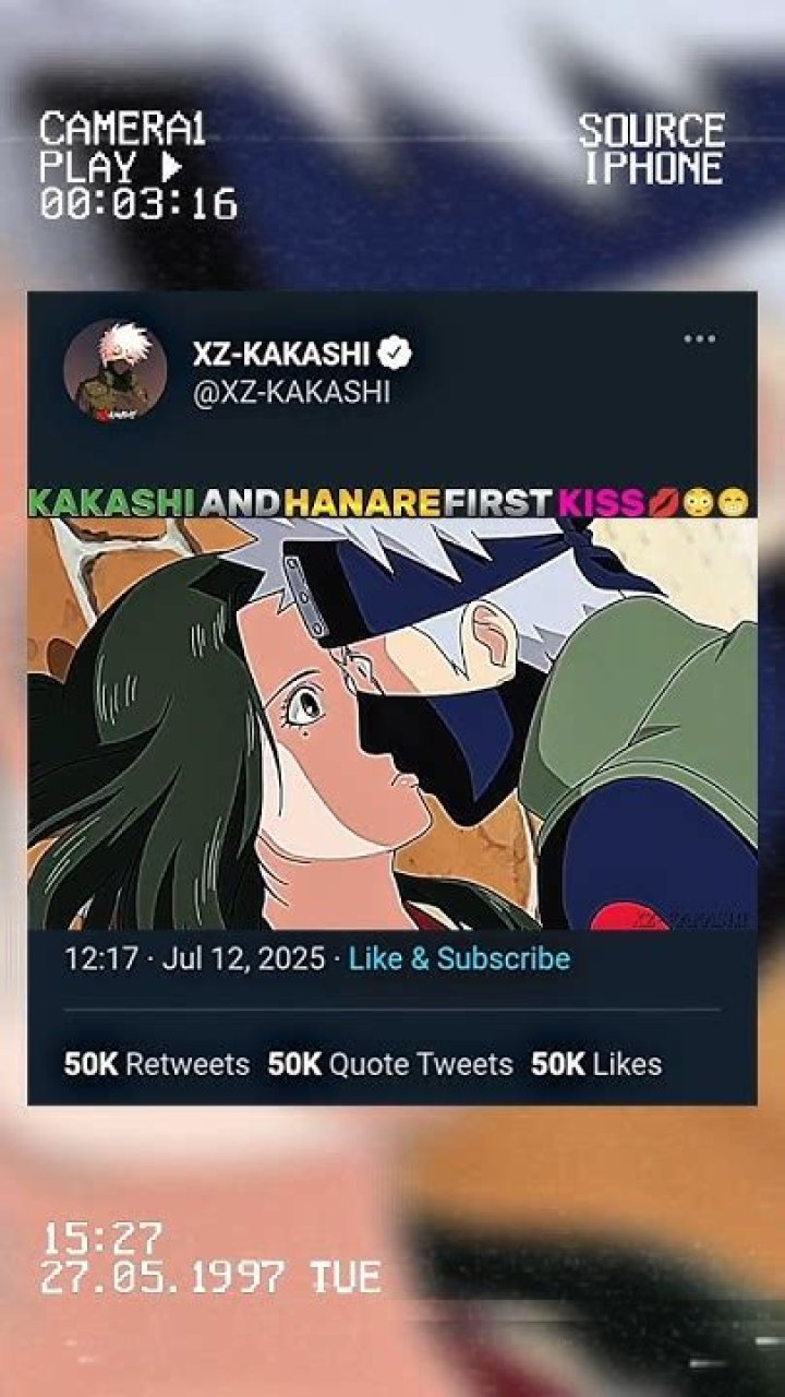 Who was Kakashi first kiss?
