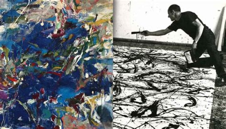 Who was the artist who became famous for this action painting style?