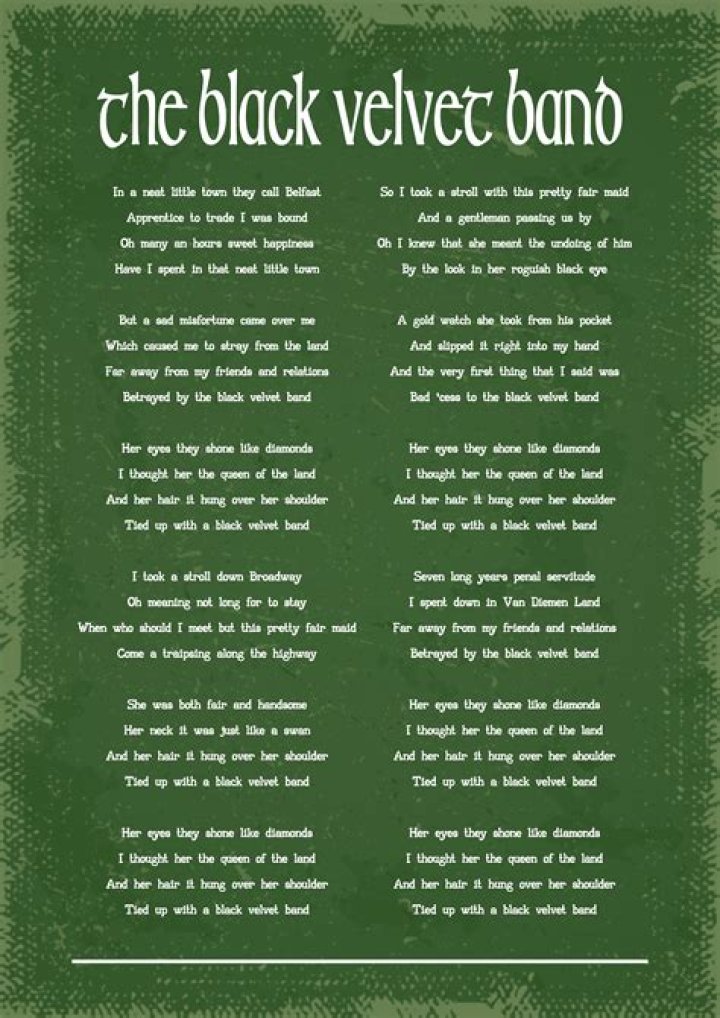 Who was the song Black Velvet written about?