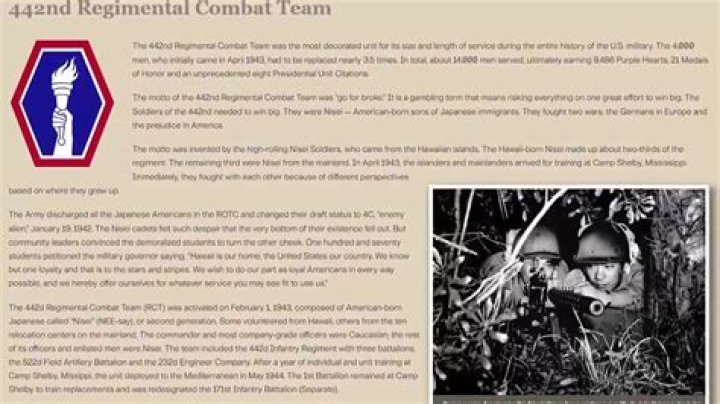 Who were the 442nd combat regiment and what did they accomplish?