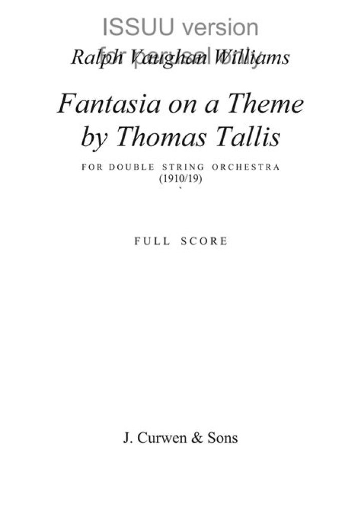 Who wrote Variations on a Theme by Thomas Tallis?