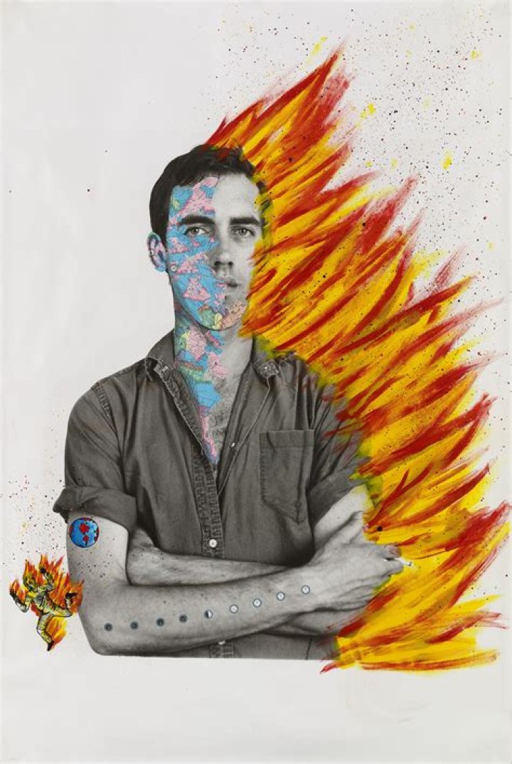 Why did David Wojnarowicz choose to use a combination of images and his work?
