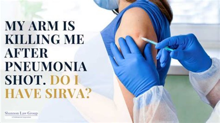 Why does my arm hurt so bad after my pneumonia shot?
