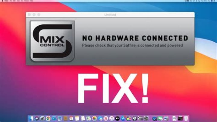 Why does my Focusrite Control say no hardware connected?