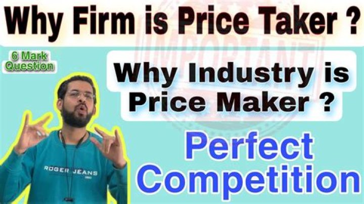 Why firm is price taker and industry is price maker?