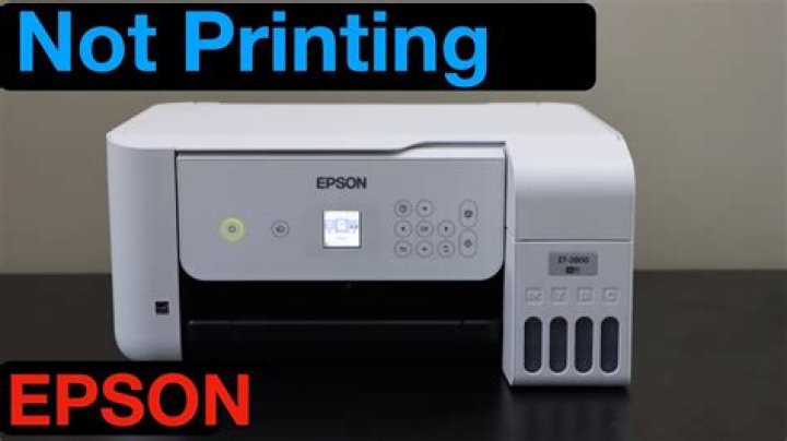 Why is my Epson printer not printing the words?