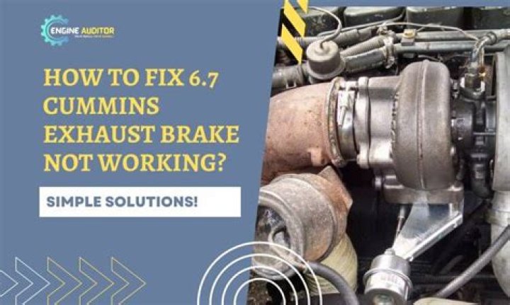 Why is my exhaust brake not working?