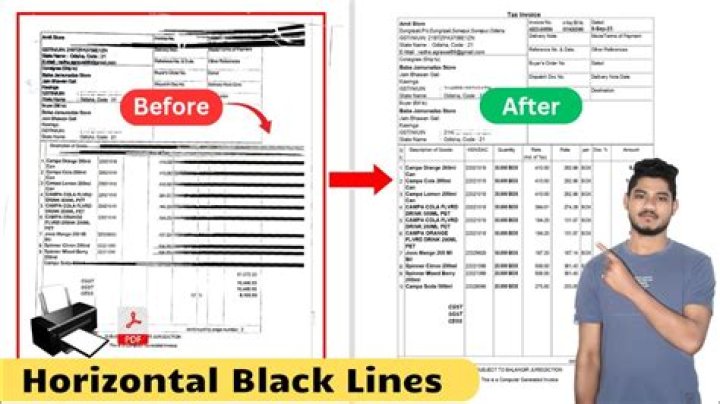Why is my printer printing horizontal black lines?