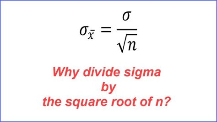 Why is standard error divided by the square root of N?